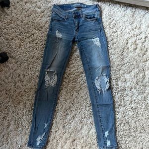 american eagle skinny distressed jeans